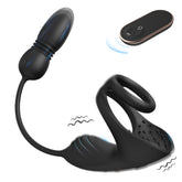 The double-ring essence locking ring vibration remote control extends and retract into the body The couple shares the prostate massage essence locking delay.
